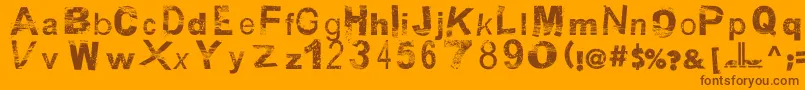 BsbDf50 Font – Brown Fonts on Orange Background