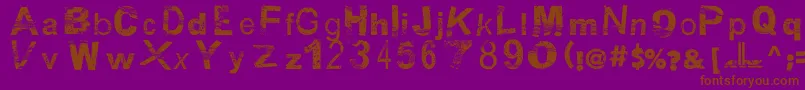 BsbDf50 Font – Brown Fonts on Purple Background