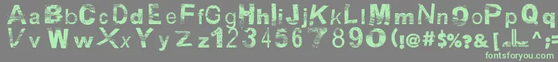 BsbDf50 Font – Green Fonts on Gray Background