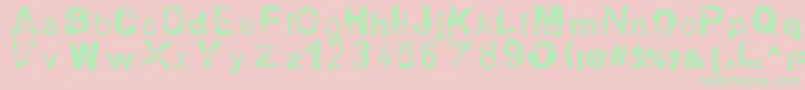 BsbDf50 Font – Green Fonts on Pink Background