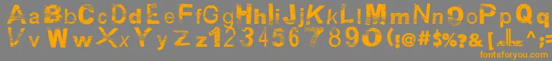 BsbDf50 Font – Orange Fonts on Gray Background