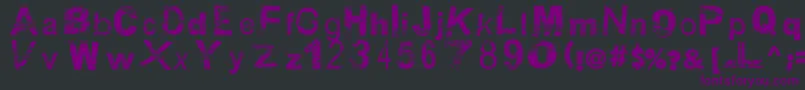 BsbDf50 Font – Purple Fonts on Black Background