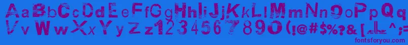 BsbDf50 Font – Purple Fonts on Blue Background