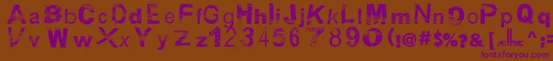 BsbDf50 Font – Purple Fonts on Brown Background