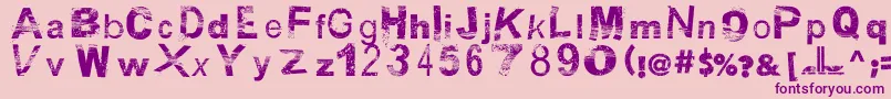 BsbDf50 Font – Purple Fonts on Pink Background