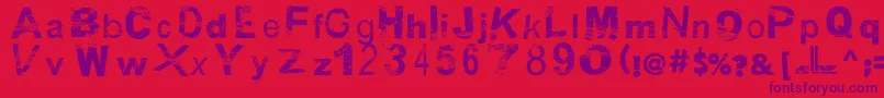 BsbDf50 Font – Purple Fonts on Red Background