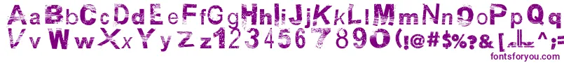 BsbDf50 Font – Purple Fonts on White Background