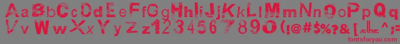 BsbDf50 Font – Red Fonts on Gray Background