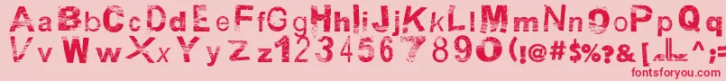 BsbDf50 Font – Red Fonts on Pink Background
