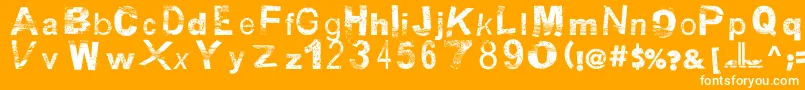 BsbDf50 Font – White Fonts on Orange Background