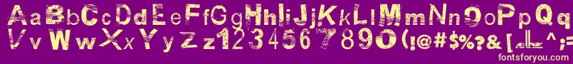 BsbDf50 Font – Yellow Fonts on Purple Background