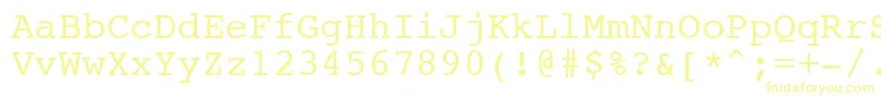NtcouriervkNormaloblique-Schriftart – Gelbe Schriften