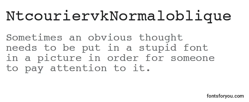 Reseña de la fuente NtcouriervkNormaloblique