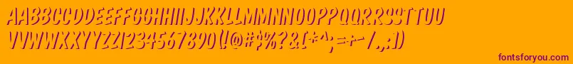 KomikaBoss Font – Purple Fonts on Orange Background