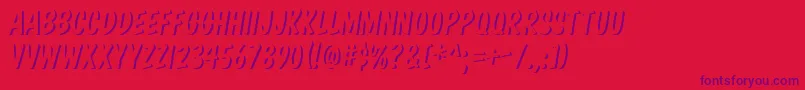 KomikaBoss Font – Purple Fonts on Red Background