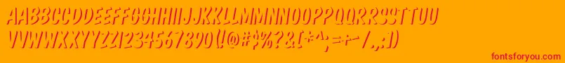 KomikaBoss Font – Red Fonts on Orange Background