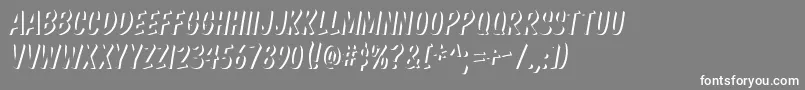 フォントKomikaBoss – 灰色の背景に白い文字