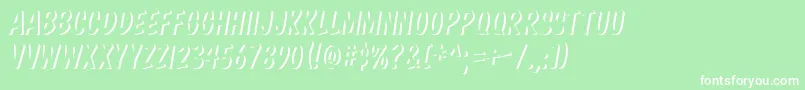 KomikaBoss Font – White Fonts on Green Background