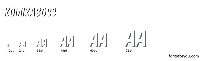Размеры шрифта KomikaBoss