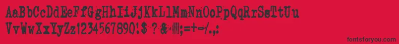 ZombieQueen Font – Black Fonts on Red Background