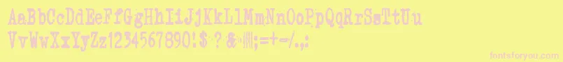 ZombieQueen Font – Pink Fonts on Yellow Background