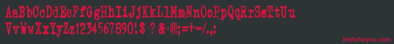 ZombieQueen Font – Red Fonts on Black Background