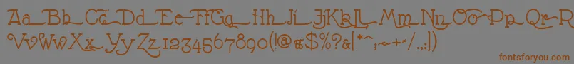 NathanAlternatesse Font – Brown Fonts on Gray Background