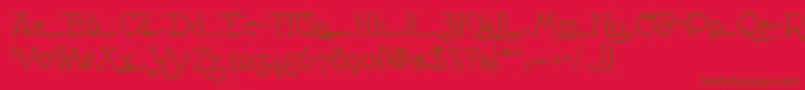 NathanAlternatesse Font – Brown Fonts on Red Background