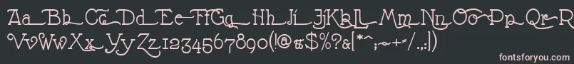 フォントNathanAlternatesse – 黒い背景にピンクのフォント