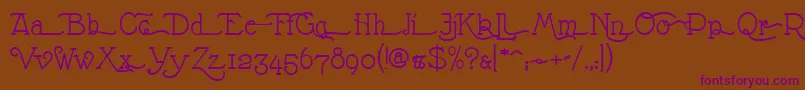 NathanAlternatesse Font – Purple Fonts on Brown Background