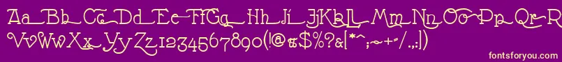 NathanAlternatesse Font – Yellow Fonts on Purple Background