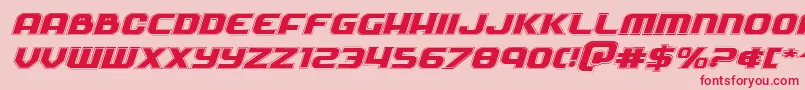 Soldieracadexpandital Font – Red Fonts on Pink Background