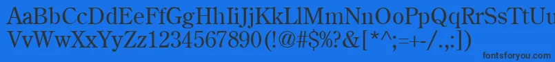 CenturyoldstyleCyrillicRoman Font – Black Fonts on Blue Background