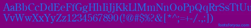Шрифт CenturyoldstyleCyrillicRoman – синие шрифты на фиолетовом фоне