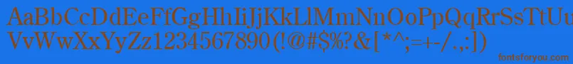 Шрифт CenturyoldstyleCyrillicRoman – коричневые шрифты на синем фоне