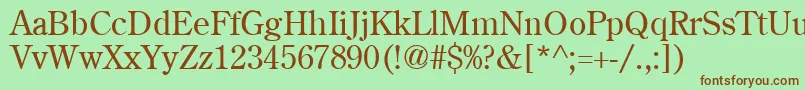 CenturyoldstyleCyrillicRoman Font – Brown Fonts on Green Background