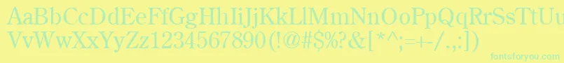 More about CenturyoldstyleCyrillicRoman Font CenturyoldstyleCyrillicRoman Font – Green Fonts on Yellow Background