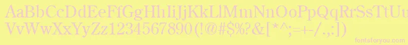 CenturyoldstyleCyrillicRoman Font – Pink Fonts on Yellow Background