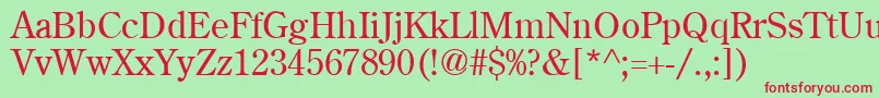 CenturyoldstyleCyrillicRoman Font – Red Fonts on Green Background