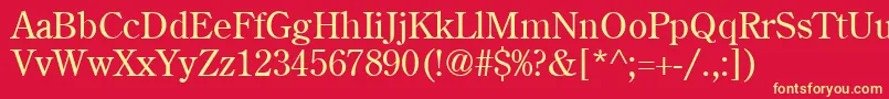 CenturyoldstyleCyrillicRoman Font – Yellow Fonts on Red Background