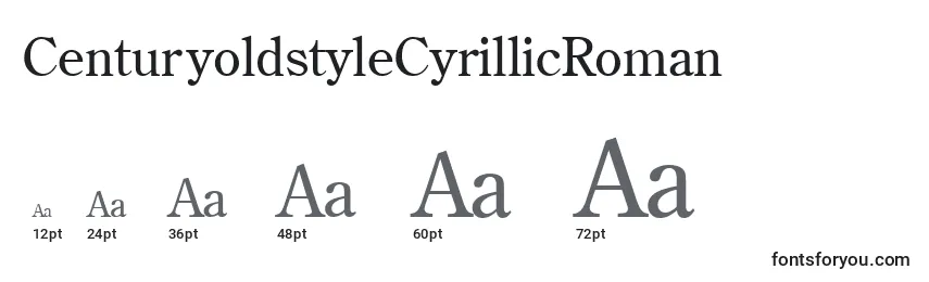 Размеры шрифта CenturyoldstyleCyrillicRoman