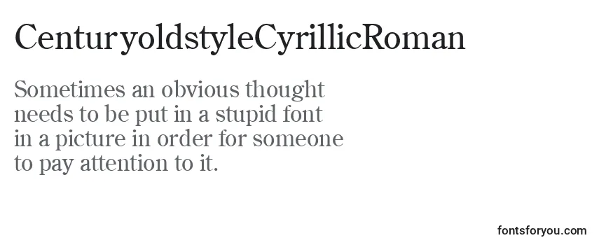 Review of the CenturyoldstyleCyrillicRoman Font