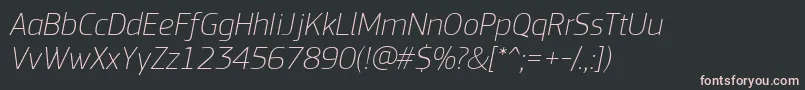 PfsquaresansproThinitalic Font – Pink Fonts on Black Background