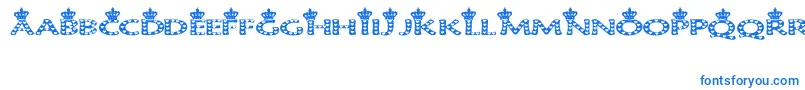 QueenOfHearts Font – Blue Fonts on White Background