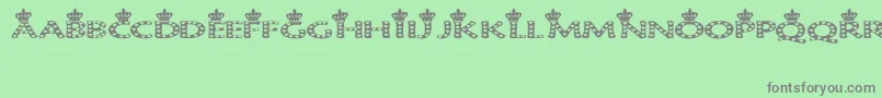 QueenOfHearts Font – Gray Fonts on Green Background