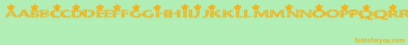 QueenOfHearts Font – Orange Fonts on Green Background