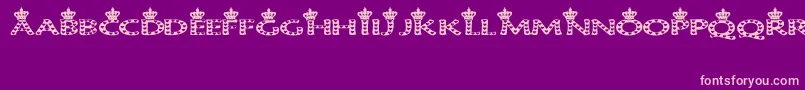 QueenOfHearts Font – Pink Fonts on Purple Background