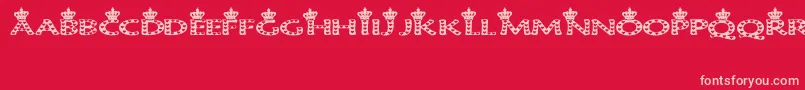 QueenOfHearts Font – Pink Fonts on Red Background