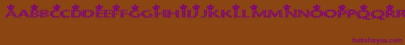 QueenOfHearts Font – Purple Fonts on Brown Background