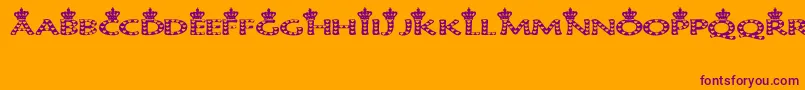 QueenOfHearts Font – Purple Fonts on Orange Background